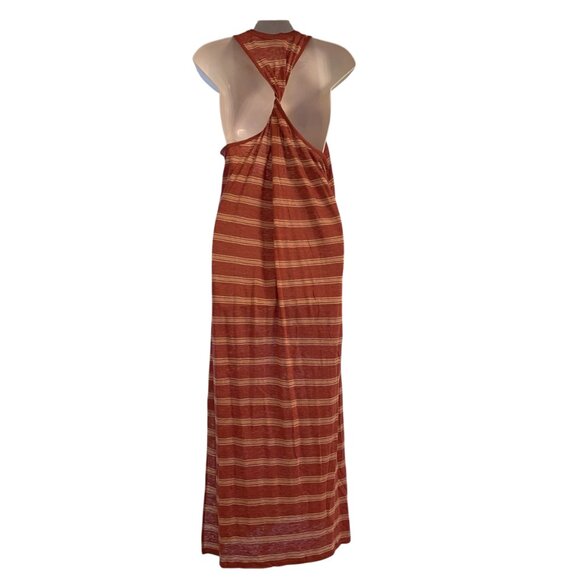 Joie Brellen Twist-back Tank Striped Maxi Dress Small 100% Linen Tropic Red - Picture 10 of 12